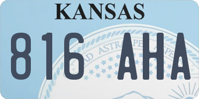 KS license plate 816AHA