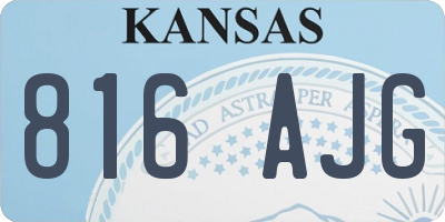 KS license plate 816AJG