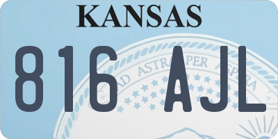 KS license plate 816AJL