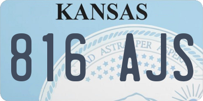 KS license plate 816AJS