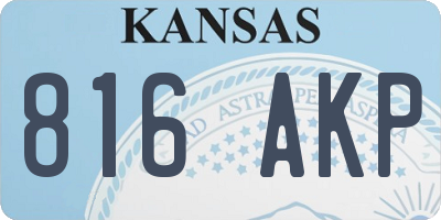 KS license plate 816AKP