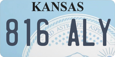 KS license plate 816ALY