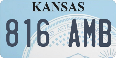 KS license plate 816AMB