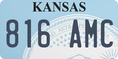 KS license plate 816AMC
