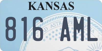 KS license plate 816AML