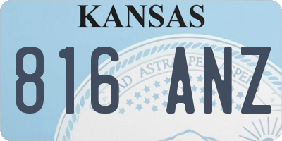 KS license plate 816ANZ
