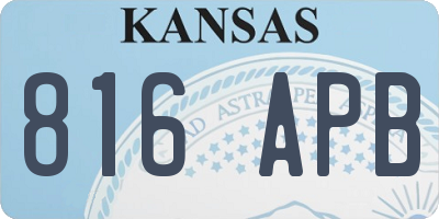 KS license plate 816APB