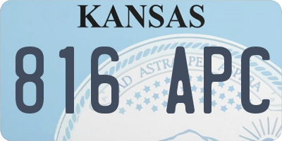 KS license plate 816APC