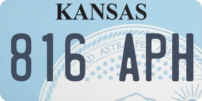 KS license plate 816APH