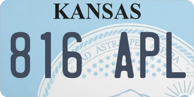 KS license plate 816APL