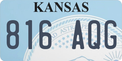 KS license plate 816AQG