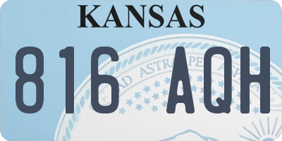 KS license plate 816AQH
