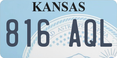 KS license plate 816AQL