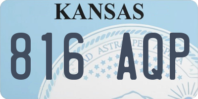 KS license plate 816AQP