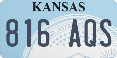 KS license plate 816AQS