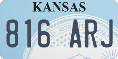 KS license plate 816ARJ