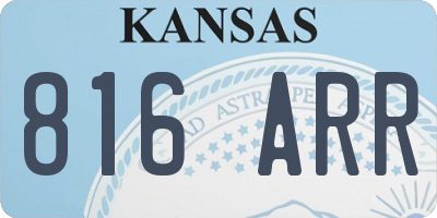 KS license plate 816ARR
