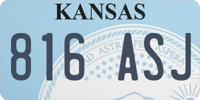 KS license plate 816ASJ