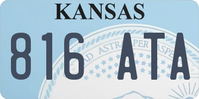 KS license plate 816ATA