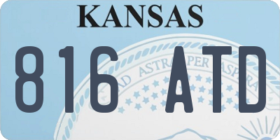 KS license plate 816ATD