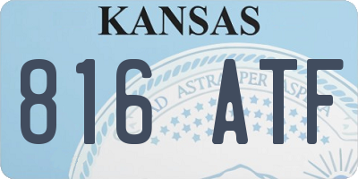 KS license plate 816ATF
