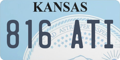 KS license plate 816ATI