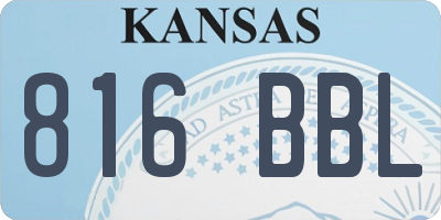 KS license plate 816BBL