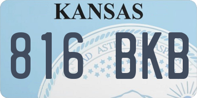 KS license plate 816BKB