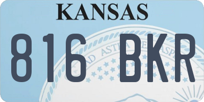 KS license plate 816BKR