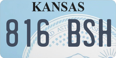 KS license plate 816BSH