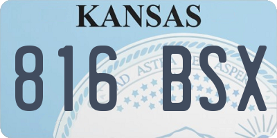 KS license plate 816BSX