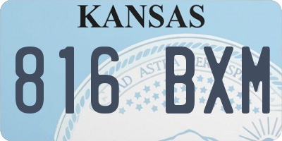 KS license plate 816BXM