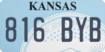 KS license plate 816BYB