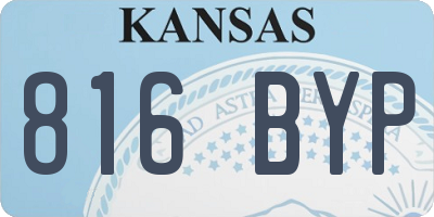 KS license plate 816BYP