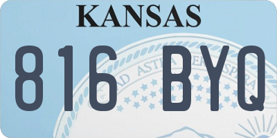 KS license plate 816BYQ
