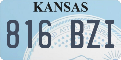 KS license plate 816BZI