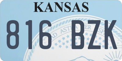 KS license plate 816BZK