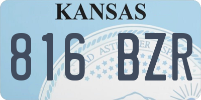 KS license plate 816BZR