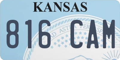 KS license plate 816CAM