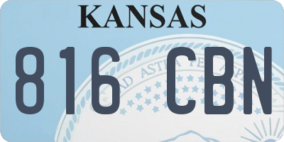 KS license plate 816CBN