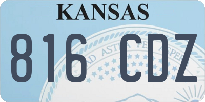 KS license plate 816CDZ