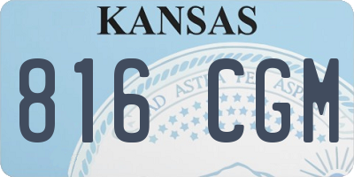 KS license plate 816CGM