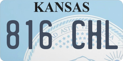 KS license plate 816CHL