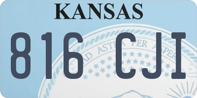 KS license plate 816CJI