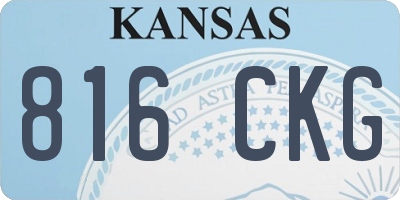 KS license plate 816CKG
