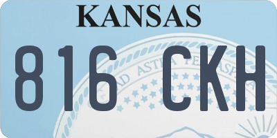 KS license plate 816CKH