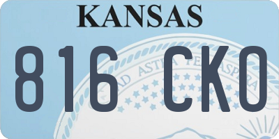 KS license plate 816CKO