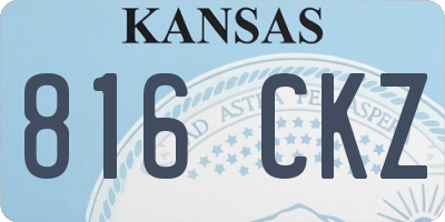 KS license plate 816CKZ