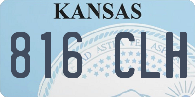 KS license plate 816CLH