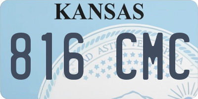 KS license plate 816CMC